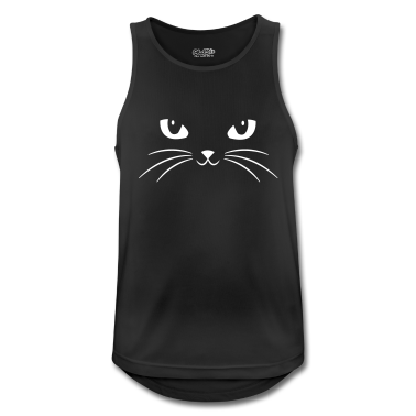 Katzen Tank Top - Katzen Gesicht mit großen Augen