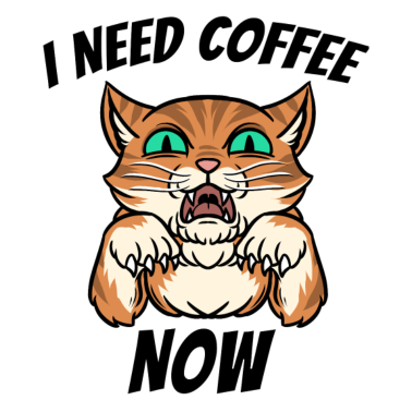 Motiv Katze Kaffee Lustige Sprüche