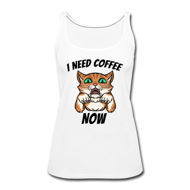 Katzen Tank Top - Katze Kaffee Lustige Sprüche