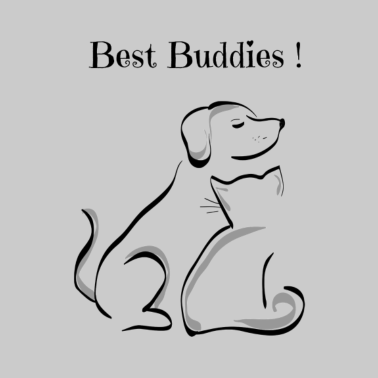 Motiv Hund und Katze ! Best Buddies! Beste Freunde