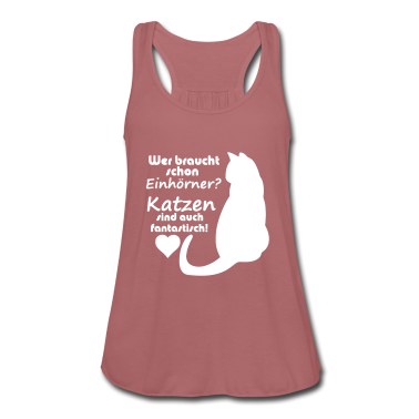 Katzen Tank Top - Katzen vs Einhörner Einhorn Katze Fun Geschenk