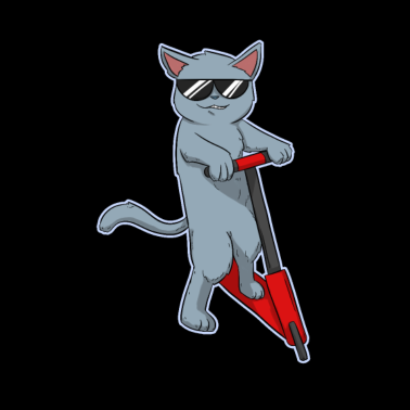 Motiv Escooter Katze Elektroroller ERoller Trend