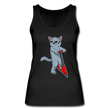 Katzen Tank Top - Escooter Katze Elektroroller ERoller Trend