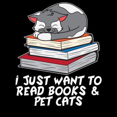 Motiv Katze Kätzchen Buch Lesen Bücherwurm Geschenk