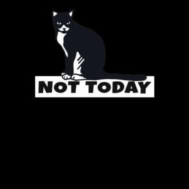 Motiv Not Today Faul Lustig schwarze Katze