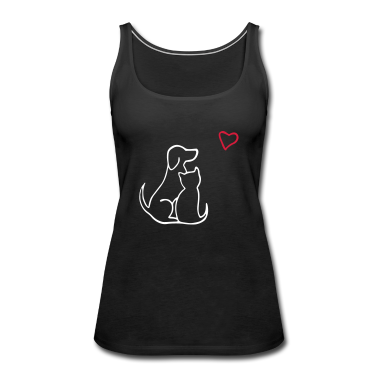 Katzen Tank Top - hund katze liebe