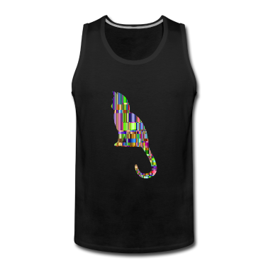 Katzen Tank Top - Katze,bunt,kunst