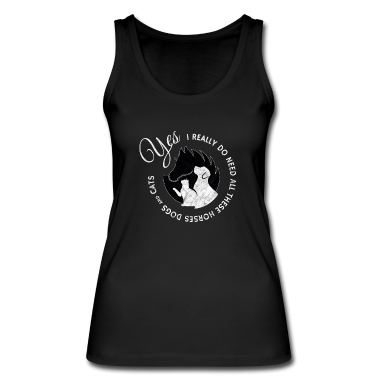 Katzen Tank Top - Pferd Hund und Katze Geschenk vintage