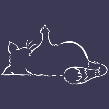 Motiv Katze Nö, Nein, Mittelfinger, nope, ohne Text