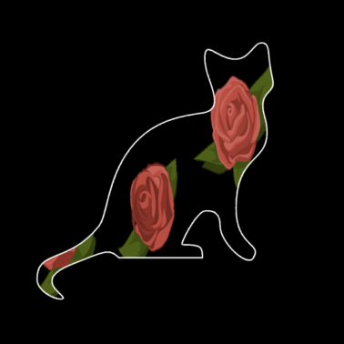 Motiv Katze Katzen Rose Tier Haustier Geschenk