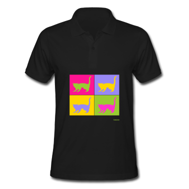 Katzen Poloshirt - vier bunte Katzen
