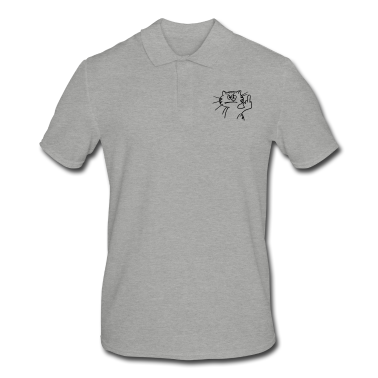 Katzen Poloshirt - Katze mit Stinkefinger
