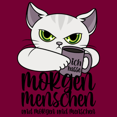Motiv Katze Morgenmenschen Morgen Menschen Kaffee Spruch