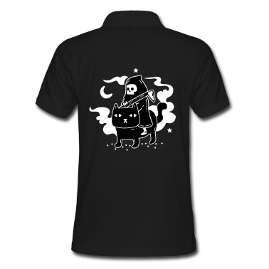 Katzen Poloshirt - Sensenmann Kater Mieze Geschenk