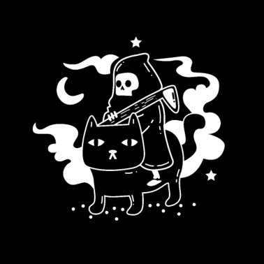 Motiv Sensenmann Kater Mieze Geschenk