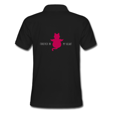 Katzen Poloshirt - Katze Trauer Abschied Tod traurig Geschenk Engel