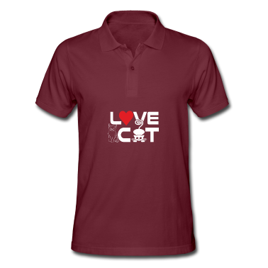 Katzen Poloshirt - Love cat