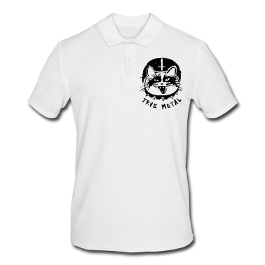 Katzen Poloshirt - Trve Metal Cat