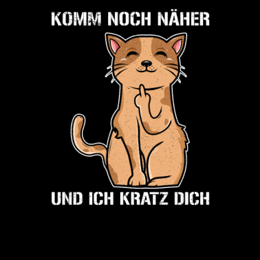 Motiv Mittelfinger Katze Katzenfreund
