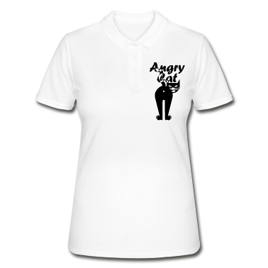 Katzen Poloshirt - Katze Mieze Stubentiger böse