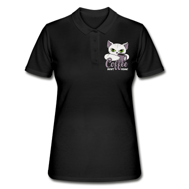 Katzen Poloshirt - Kaffee Lustige Katze Kaffeetasse Coffee Right Meow