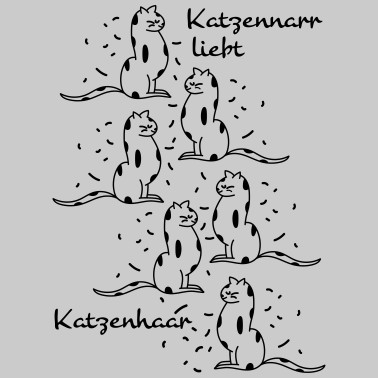 Motiv Katzen mit Katzenhaaren
