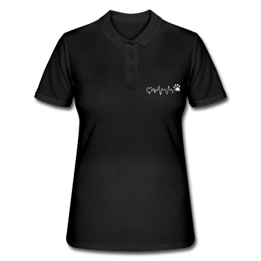 Katzen Poloshirt - heartbeat hund