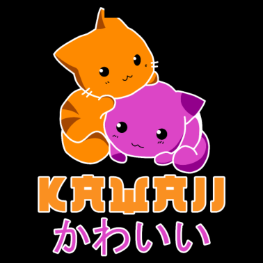 Motiv Kawaii Anime Katzen