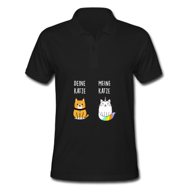 Katzen Poloshirt - DEINE KATZE MEINE KATZE