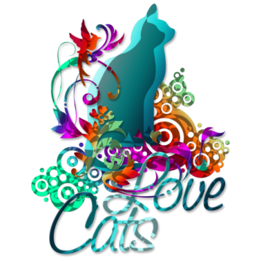Motiv LOVE CATS mit Text