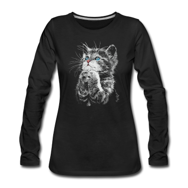 Katzen Langarmshirt - Katze