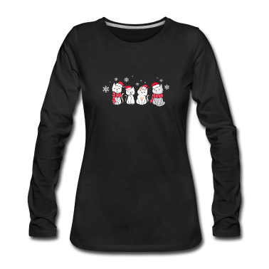 Katzen Langarmshirt - Katzenkatzen Weihnachtsgeschenk