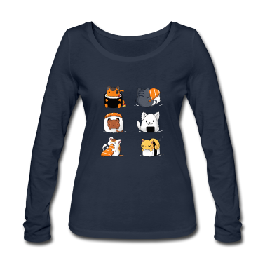 Katzen Langarmshirt - SUSHI KATZE