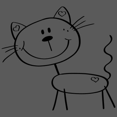 Motiv Lustige Strichmännchen Katze - Comic - Katzen