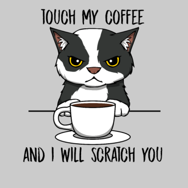 Motiv Katze Kaffee Scratch You Monday Kitty Office