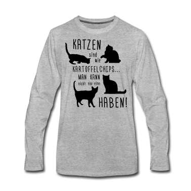 Katzen Langarmshirt - Katzen Shirt ● Kartoffelchips ● Geschenk