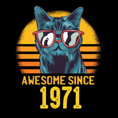 Motiv Katzen Geburtstag Awesome Since 1971 Geschenk