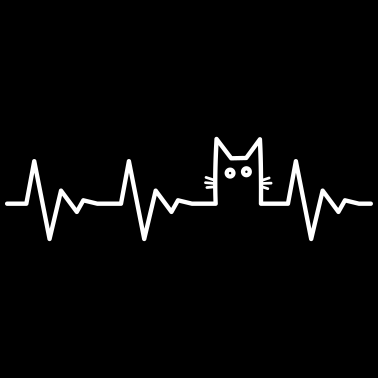 Motiv Herzschlag Katze Herzfrequenz Stubentiger Mieze