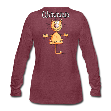 Katzen Langarmshirt - Ohmmmm Katze