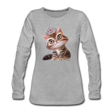 Katzen Langarmshirt - P.D. Moreno Katze Mit Krone