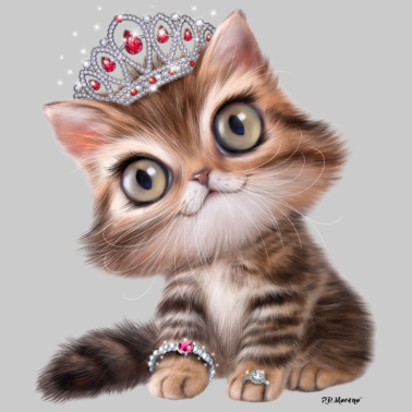 Motiv P.D. Moreno Katze Mit Krone