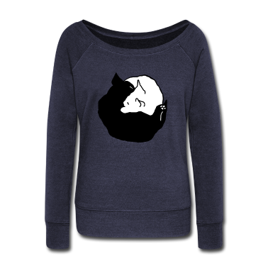 Katzen Langarmshirt - YingYang