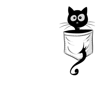 Motiv Schwarze Katze Comic Kitty Kätzchen In Tasche