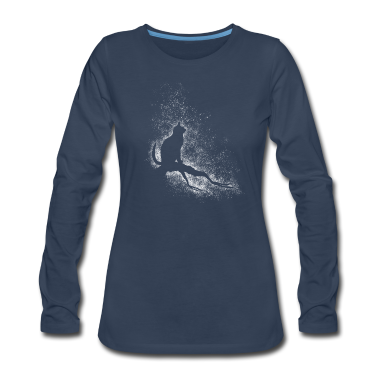 Katzen Langarmshirt - Katze und Sterne