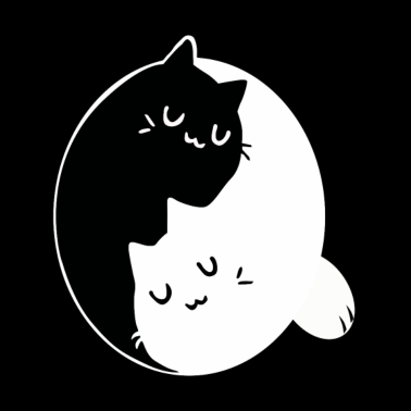 Motiv Yin Yang Katzen
