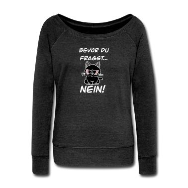 Katzen Langarmshirt - Nein! Genervte Katze Shirt