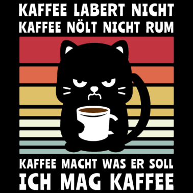 Motiv Lustige Kaffee Sprüche mit Katzen