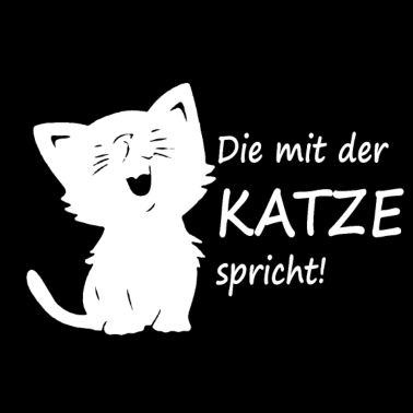 Motiv Die mit der Katze spricht