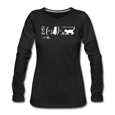Katzen Langarmshirt - String Theorie Schrödingers Katze Physiker Student