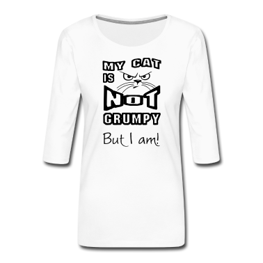 Katzen Langarmshirt - My Cat is not grumpy Katze Tier Haustier Geschenk